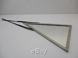 Old Mirror Ice Art Deco Design 1930 Modernism Bronze Chrome Glass Mirror