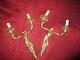 Old Pair Of Wall Sconces Louis Xvi Ormolu-2 Plant Branches