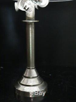 Old Pendant Lamp Art Deco Bronze Silver Sabino Hettier Genet Michon