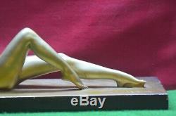 Old Statue Plaster Woman Nude Salvator Melani Decor Cheminée Art Deco No Bronze