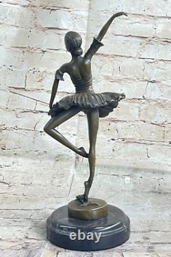 Original Art Deco Bronze Statue of a Gypsy Dancer 13 Sexy Ballerina Girl