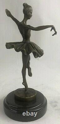 Original Bronze Statue Free Like Bird Ballerina Dancer Art Deco Marble