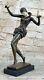 Original Nick Gypsy Bronze Dancer Sculpture Figure Art Deco New Lost Wax