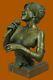 Original Theatre Actress Bronze Statue Dancer Jazz Singer Art Deco Sculpture No.