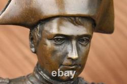 Original Vitaleh Honoring French Napoleon Bronze Sculpture Art Deco Marble