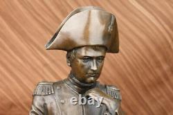 Original Vitaleh Honoring French Napoleon Bronze Sculpture Art Deco Marble