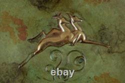 Ove Fritz Rasmussen, Danish bronze roulette. Art Deco bronze plate