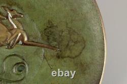Ove Fritz Rasmussen, Danish bronze roulette. Art Deco bronze plate