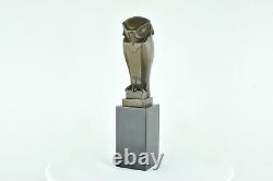 Owl Bird Animal Sculpture Statue in Art Deco and Art Nouveau Style