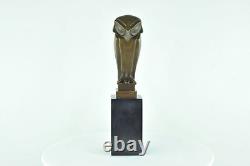 Owl Bird Animal Sculpture Statue in Art Deco and Art Nouveau Style