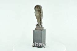 Owl Bird Animal Sculpture Statue in Art Deco and Art Nouveau Style