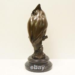 Owl Bird Animal Sculpture Statue in Art Deco and Art Nouveau Style