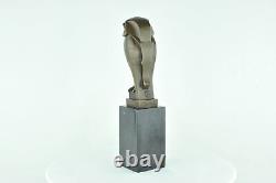 Owl Bird Animal Sculpture Statue in Art Deco and Art Nouveau Style