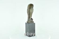 Owl Bird Animal Sculpture Statue in Art Deco and Art Nouveau Style