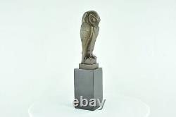 Owl Bird Animal Sculpture Statue in Art Deco and Art Nouveau Style