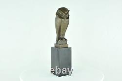 Owl Bird Animal Sculpture Statue in Art Deco and Art Nouveau Style