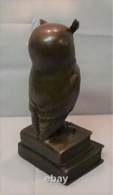 Owl Statue Sculpture in Art Deco and Art Nouveau Styles