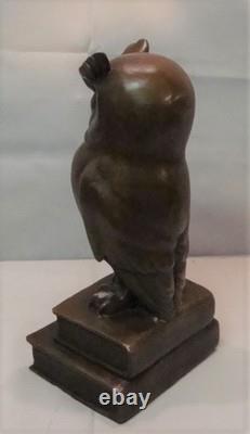 Owl Statue Sculpture in Art Deco and Art Nouveau Styles