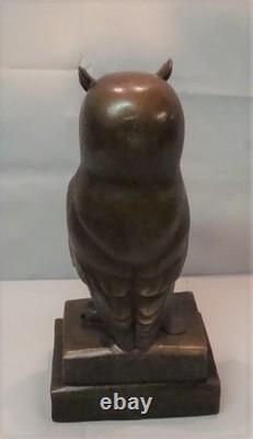 Owl Statue Sculpture in Art Deco and Art Nouveau Styles