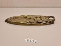 P. Lasserre Olympic Games Paris 1924 Oval Bronze Bowl Salute