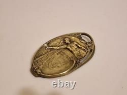 P. Lasserre Olympic Games Paris 1924 Oval Bronze Bowl Salute