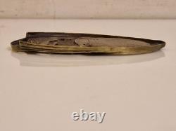 P. Lasserre Olympic Games Paris 1924 Oval Bronze Bowl Salute