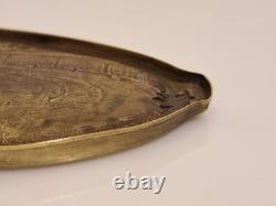 P. Lasserre Olympic Games Paris 1924 Oval Bronze Bowl Salute