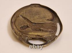 P. Lasserre Olympic Games Paris 1924 Oval Bronze Bowl Salute