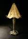 P. Maynadier And Muller Lamp Art Deco Bronze Nickeled - Pressed Glass Shell 1930