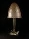 P. Maynadier Great Lamp Art Deco Bronze Nickel & Glass Pressed Obus 1930