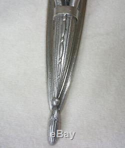 Pair Dappliques Lamp Art Deco Bronze Silver Tulips Charles Schneider