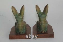 Pair Of Bronze Clasps Rabbit Hippolyte Moreau (52407)