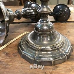 Pair Of Candlestick Silver Silver Bronze Louis XIII Xixth Candlestick Old