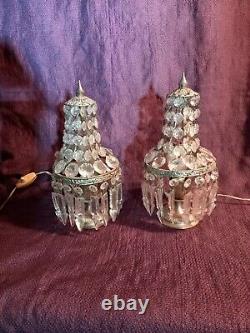 Pair Of Girandole Lamps With Balloon Balloon Mounted Silver Bronze