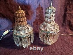 Pair Of Girandole Lamps With Balloon Balloon Mounted Silver Bronze