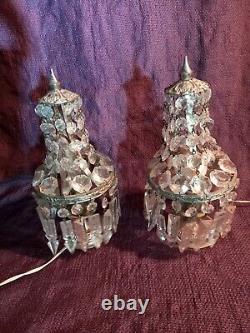 Pair Of Girandole Lamps With Balloon Balloon Mounted Silver Bronze