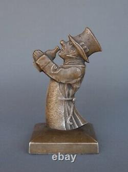 Pair Of Guignols, Serre Bronze Books, Mascot Car, Granger, Art Deco