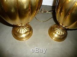 Pair Of Large Lamps Twisted Bronze