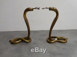 Pair Of Legs Lamp Art Deco Bronze Serpent