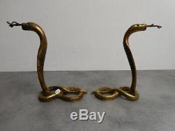 Pair Of Legs Lamp Art Deco Bronze Serpent