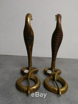 Pair Of Legs Lamp Art Deco Bronze Serpent