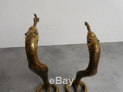 Pair Of Legs Lamp Art Deco Bronze Serpent