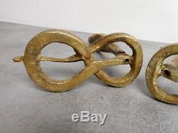 Pair Of Legs Lamp Art Deco Bronze Serpent