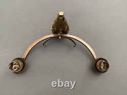 Pair of Art Deco 1930 geometric copper or bronze wall sconces XXth century H6169