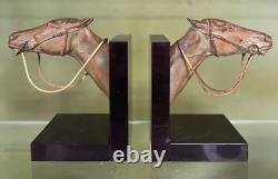Pair of Art Deco Bronze Patina Horse Bookends