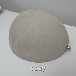 Pair of Art Deco Wall Sconces Alabaster Silvered Bronze Parrot Decor