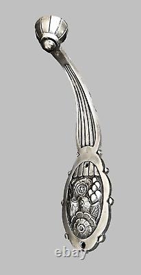 Pair of Art Deco Wall Sconces DLG J ROBERT Silvered Bronze Vintage 1930s