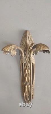 Pair of Art Deco bronze wall sconces signed Maurice Dufrene