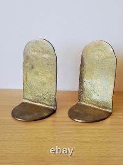 Pair of Art Nouveau Gilt Bronze Bookends
