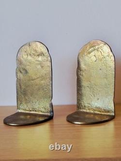 Pair of Art Nouveau Gilt Bronze Bookends